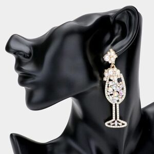 Cocktail Pearl & Rhinestone Earrings